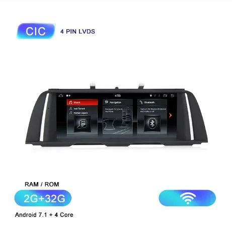 10,25 ''экран 4G ram 64G rom Android 9,0 Поддержка оригинальных функций автомобиля gps кассеты для BMW 5 серии F10/F11/520 2011 - Цвет: CIC 7.1 WIFI
