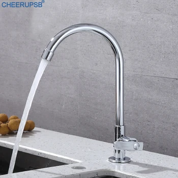 

Torneiras Para Cozinha Kitchen Wash Basin Faucet 360 Retatable Single Cold Tap Classic Brass Chrome Faucets Silver Copper Taps
