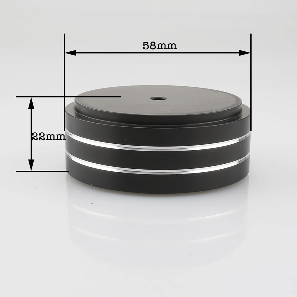 Alumínio de Alta Fidelidade Alto-falante Suporte Isolamento Plataforma Giratória Dac Pés Almofada Ouro Prata Tubérculo Amplificador 4 Pçs 55x22mm Amp - Image 2