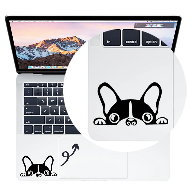 Bulldog Puppy Trackpad Laptop Sticker for Macbook Pro Air Retina 11 12 13 15 16&quot Vinyl Mac Book Skin 14 Notebook Touchpad Decal |