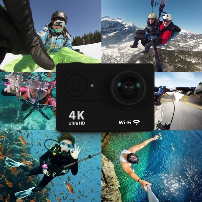 Экшн камера Ultra HD 4K 30 кадров/с Wi Fi 2 0 дюйма|Экшн-камеры| |
