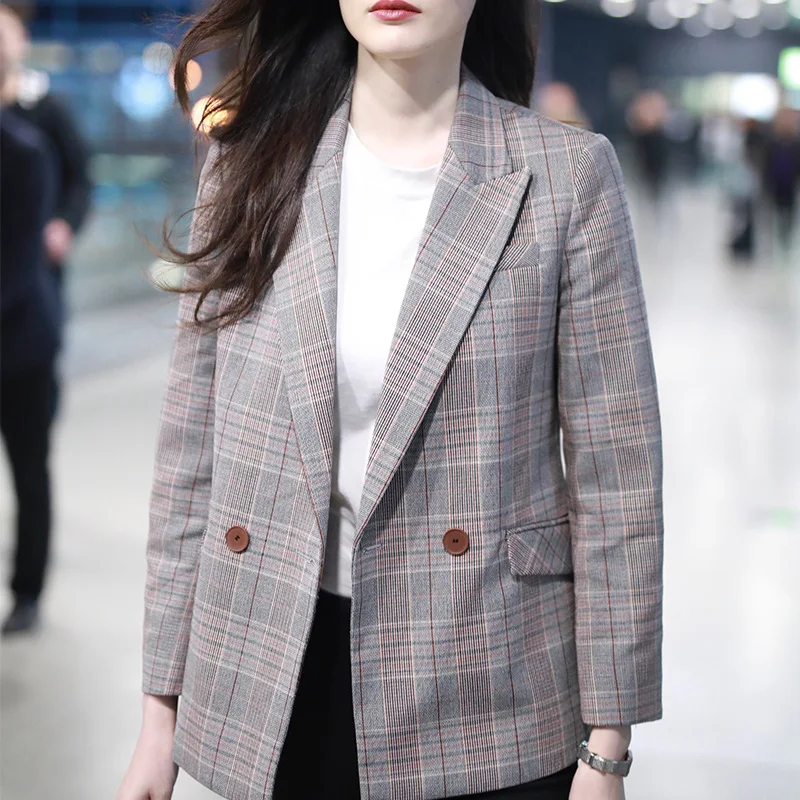 coat female Korean women's casual fashion star with small jacket wild windbreaker jacket Autumn