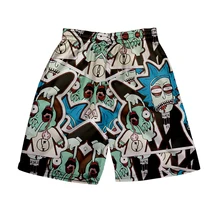 Модные Дизайнерские мужские повседневные пляжные шорты Rick And, летние модные спортивные шорты с аниме, мужские шорты для бега, Гавайские шорты с мультяшным рисунком