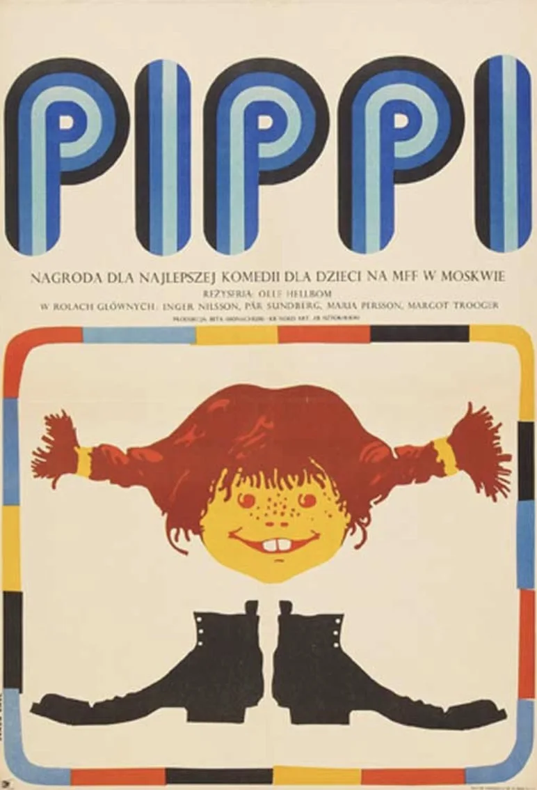 Белый Рисунок Pippi Longstocking детская художественная детская комиксы мультфильм декоративный постер настенный холст стикер в детскую комнату дома подарок - Цвет: Белый