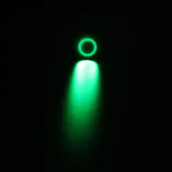 Waterproof Metal Push Button Switch with LED Light - Momentary/Latching for Engine Power - Red/Blue, Multi-Voltage (Green Circle)
