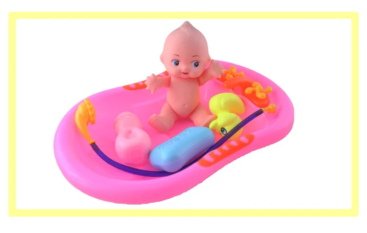 С ванной, ванна, кукла, игрушка, милая кукла, играть с водой, играть в дом, игрушки