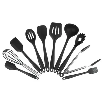 

10PCS Silicone Kitchenware Non-stick Heat Resistant Cookware Cooking Tool Kitchen Utensils Set