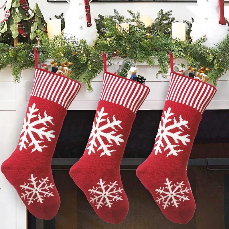 Новогодняя домашняя Рождественская елка рождественские чулки Вязаный