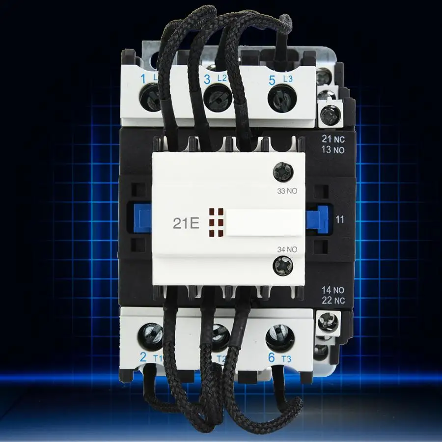 CJ19-36/21AC Contactor Switching Capacitor Contactor AC380V 36A 2 NO 1 NC Flame Retardant Contactor Household