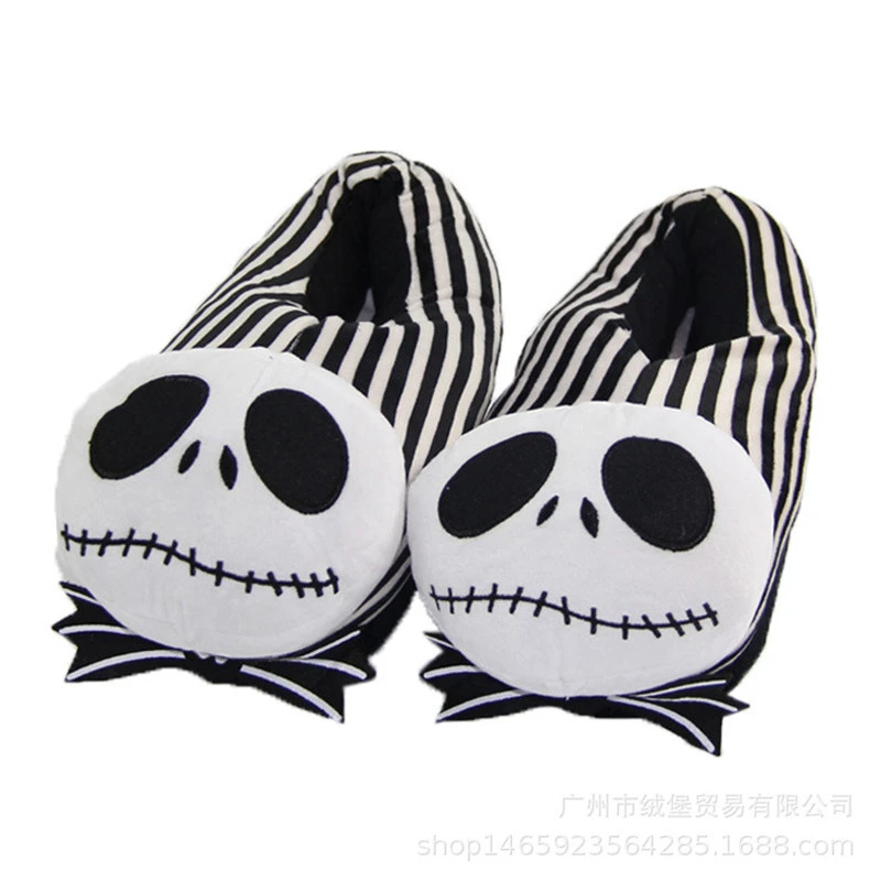 Zapatillas de dibujos animados de Jack's Skull, zapatos de circundante, de invierno para envolver los pies|Chancletas| - AliExpress