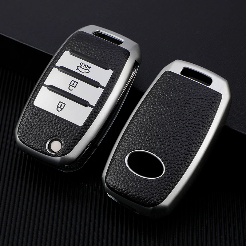 Key Case Cover TPU Car 3 Buttons Flip Remote Control Protector For Kia Rio Optima etc.