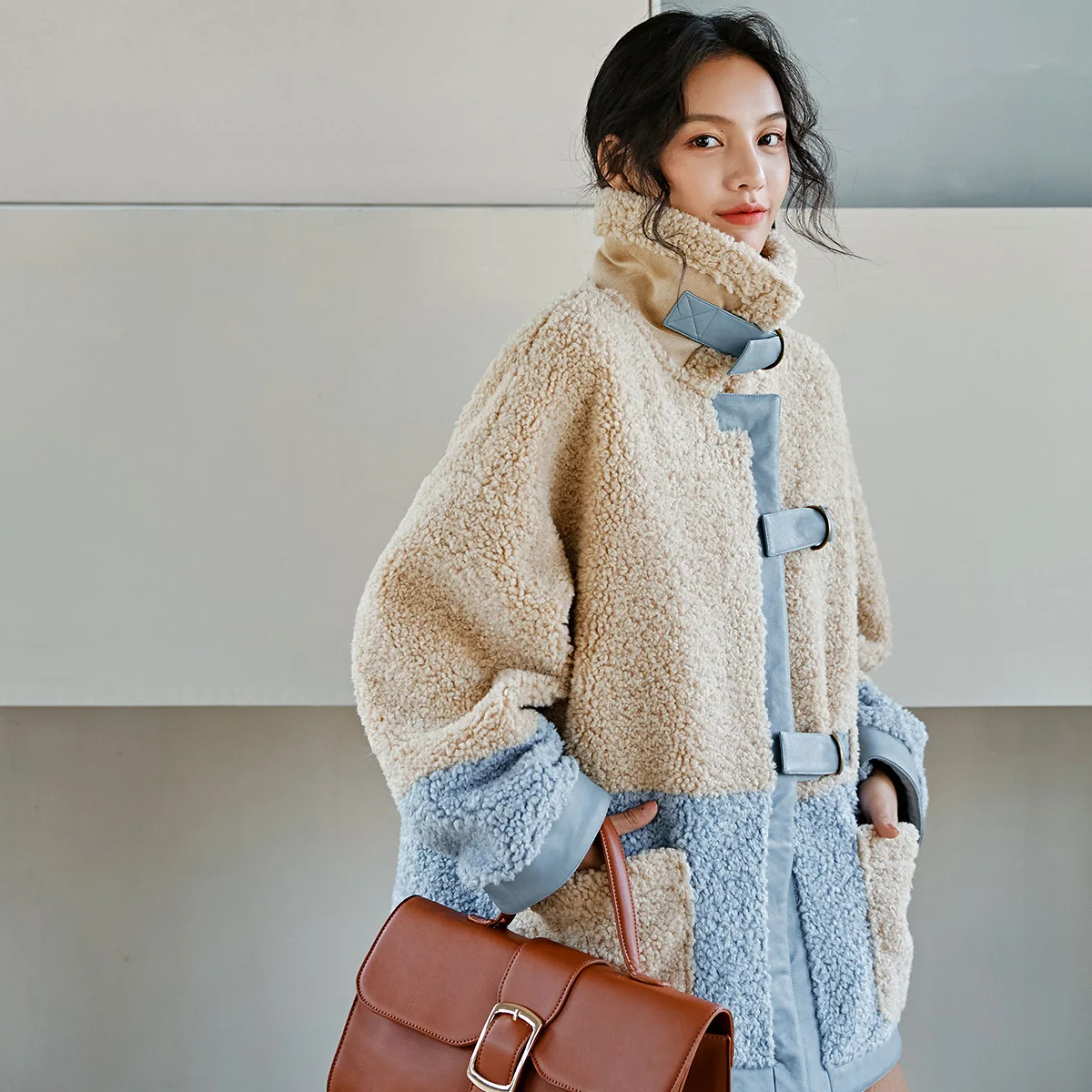 

2019shallgar Autumn And Winter New Style Cotton-padded Clothes a Pass Amoy Turkey Fur Coat