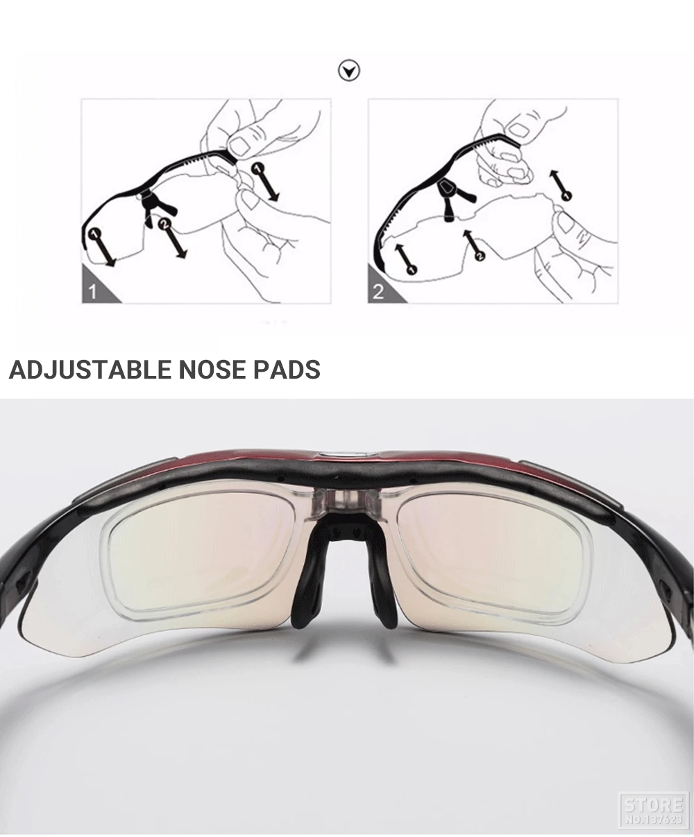 Hot! RockBros Polarized Cycling Glasses Cycling Sunglasses Outdoor Sport Road Bike MTB Mens Glasses TR90 Goggles Eyewear 5 Lens