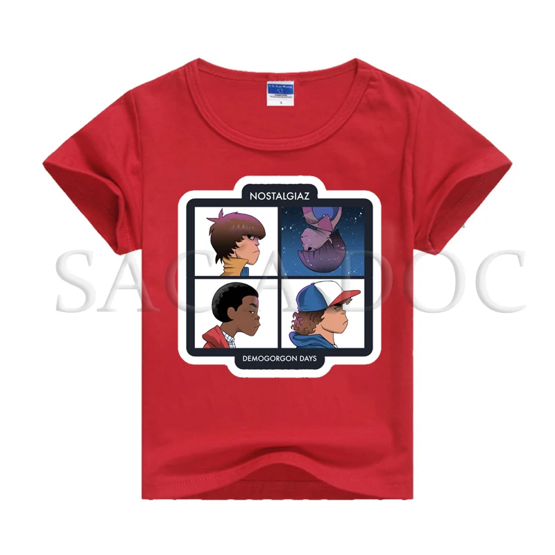 Camiseta/Детская футболка с принтом «странные вещи»; летние футболки с короткими рукавами; футболки унисекс; костюм; Футболка с принтом «странные вещи»; Disfraz - Цвет: kids shirt 12