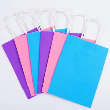 

Bags Kraft Paper 20 Craft Paper Bags Pieces with Handle for Birthday Baby Show Wedding and Party Celebrations