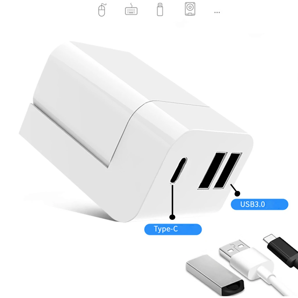 nadar escalada Apretar Hub de expansión de energía tipo C para el adaptador de corriente Apple USB  C expande un Apple iphon 11 a 2 USB A y 1 USB C puertos 402 #2|Conectores y