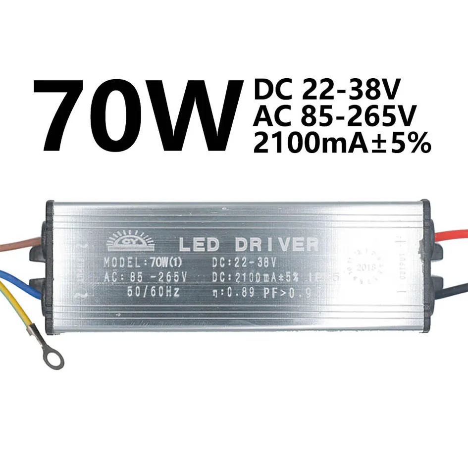 LED-Treiber 10W 20W 30W 50W 70W Adapter Transformator AC85V-265V zu DC20-38V IP65 Netzteil 300mA 600mA 900mA 1500mA 2100mA – Detail 5