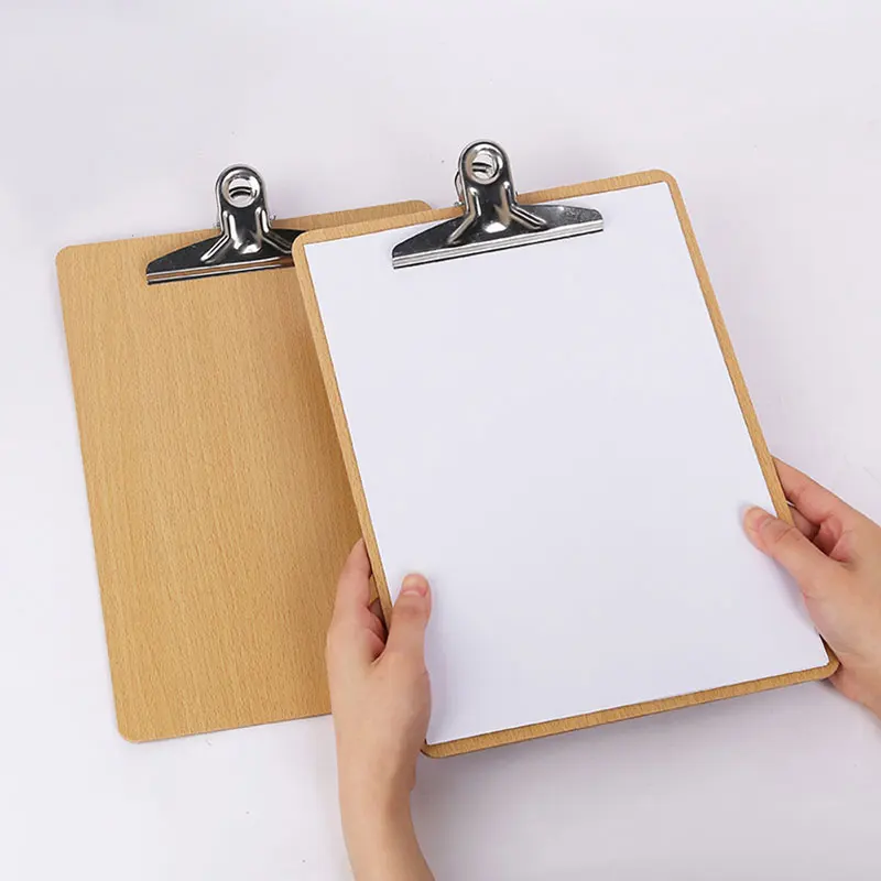 A4 A5 Wooden Clipboard Folder Paper Ticket Bills Document File Clip WordPad Office School Writing Board Clamp Holder Stationery writing clipboard transparent clipboard