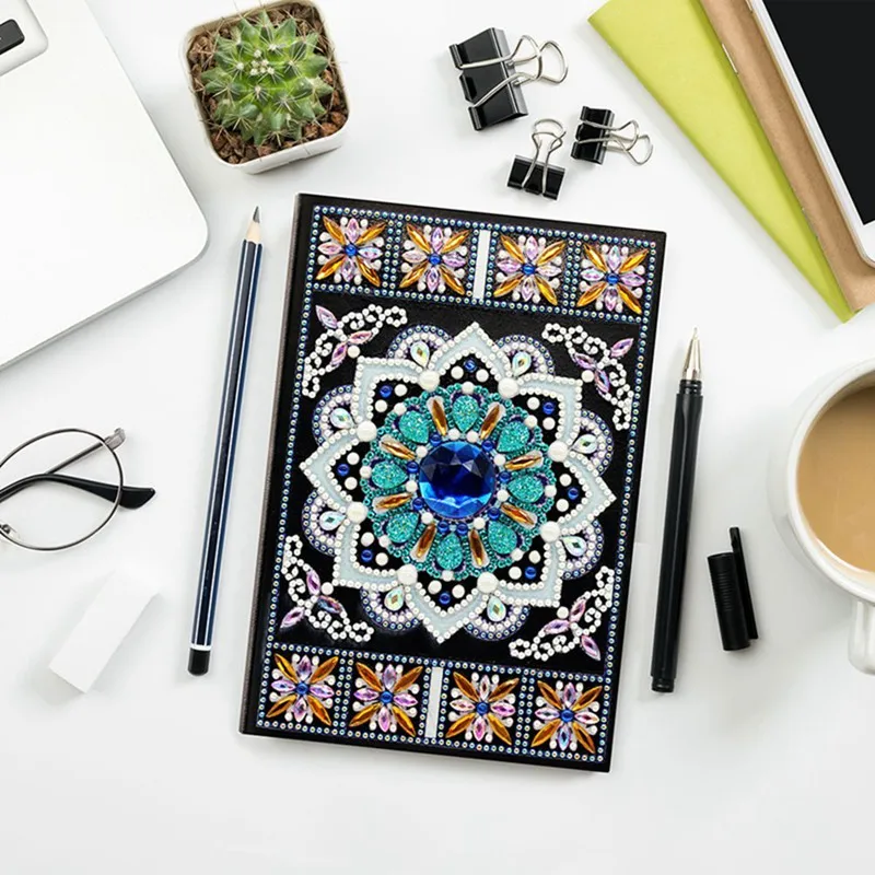 Diy Art Алмазный альбом для рисования дневник Полный Круглый Вышивка мозаикой из стразов A5 64 страницы сова с изображением павлиньей мандалы бабочки