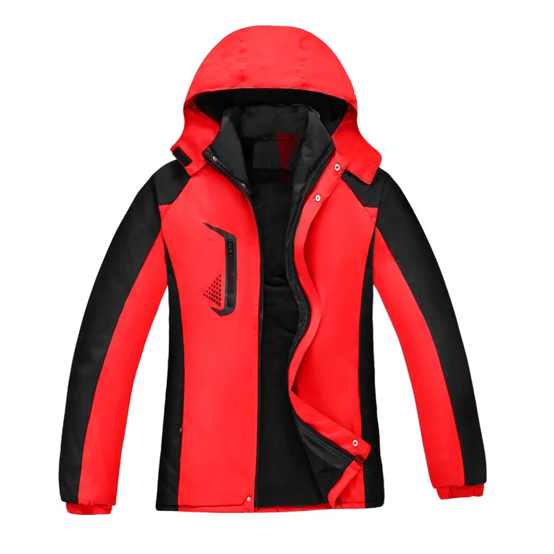 Дождевик, куртка, водонепроницаемая, для спорта на открытом воздухе, рекламная рубашка, Inca, толстый бархат, осень и зима, плюс размер, хлопковая стеганая одежда - Цвет: Красный