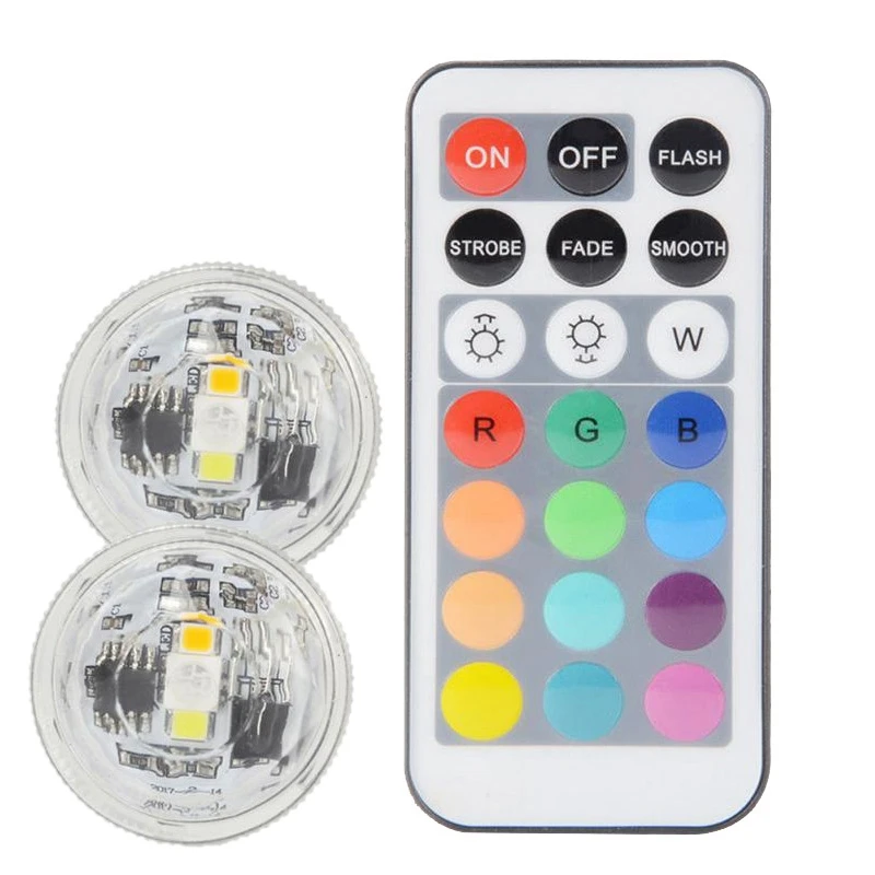 

Battery Operated Waterproof Rgb Submersible Led Light Underwater Night Lamp Tea Lights For Vase,Bowls,Aquarium And Party Wedding
