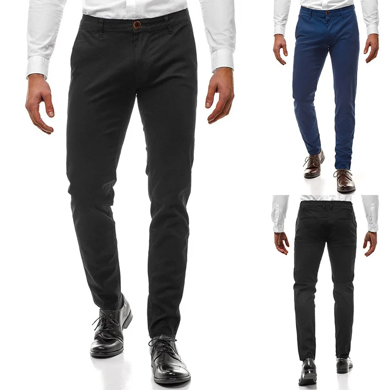 

Autumn Clothing New Style Fashion Button Design Color MEN'S Casual Trousers Versatile Youth Pants K53