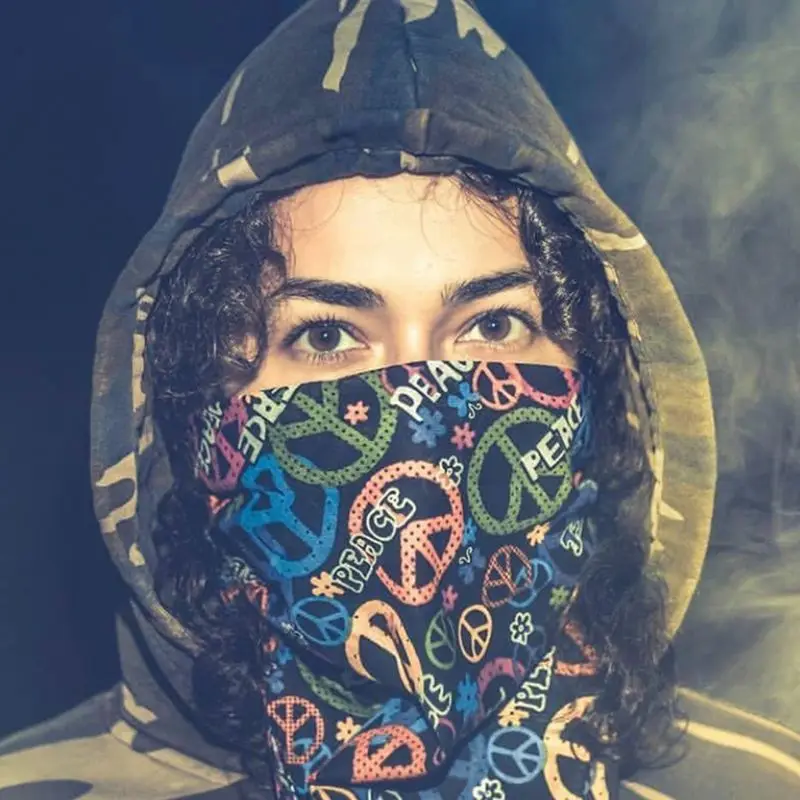 Новинка карандаш рисунок сердце символ мира Печать Бандана унисекс хлопок