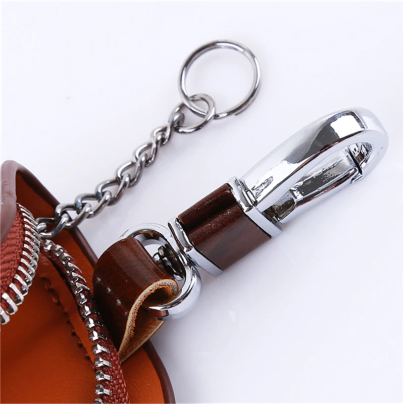 Высококачественные кожаные кошельки для ключей автомобиля брелок для ключей для мужчин Организатор ключей экономки кошелек брелок чехлы кейс на молнии сумка