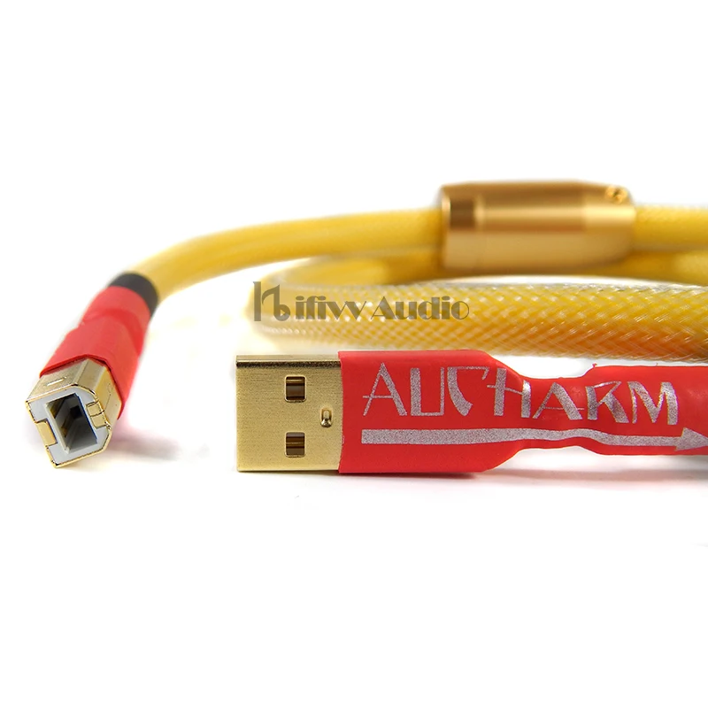USB 2.0 DAC a-b cable Data 3D Print Cable Audio Amplifiers Line 4N OFC Printer Wire Magnetic Ring Shield Usb A To USB B