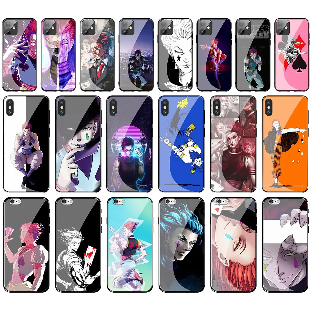 Чехол из закаленного стекла для телефона Hisoka Hunter Anime чехол Apple iPhone 11 Pro XS Max XR X 8 7 6S