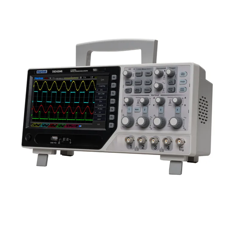 Hantek DSO4202B цифровой осциллограф 4CH 200 МГц полоса пропускания 7 дюймов DSO4202B 1GSa/s длина записи 64K прочный