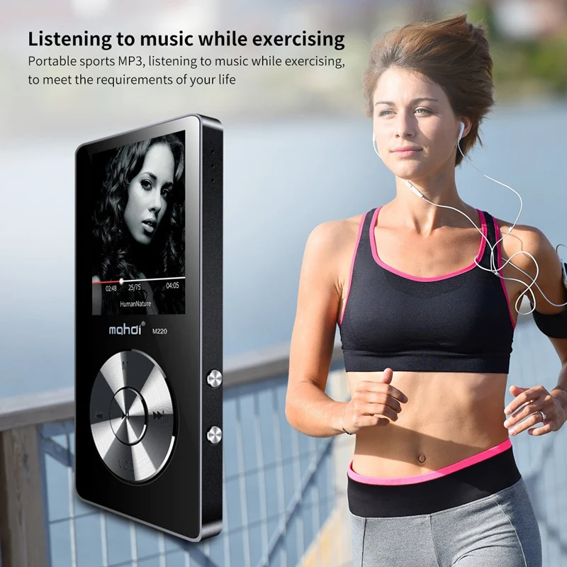 Металлический mp3-плеер без потерь HiFi MP3 музыкальный плеер с высококачественным звуковым динамиком электронная книга fm-радио часы(черный