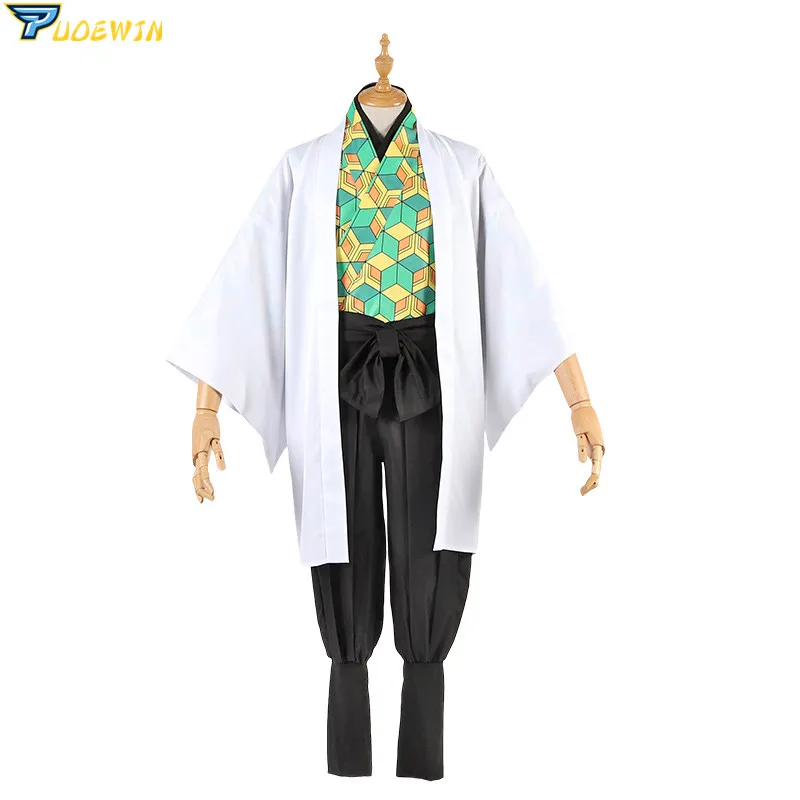 

Anime Demon Slayer Kimetsu no Yaiba Sabito Cosplay Costume Kimono Uniforms Halloween Carnaval Party Costume