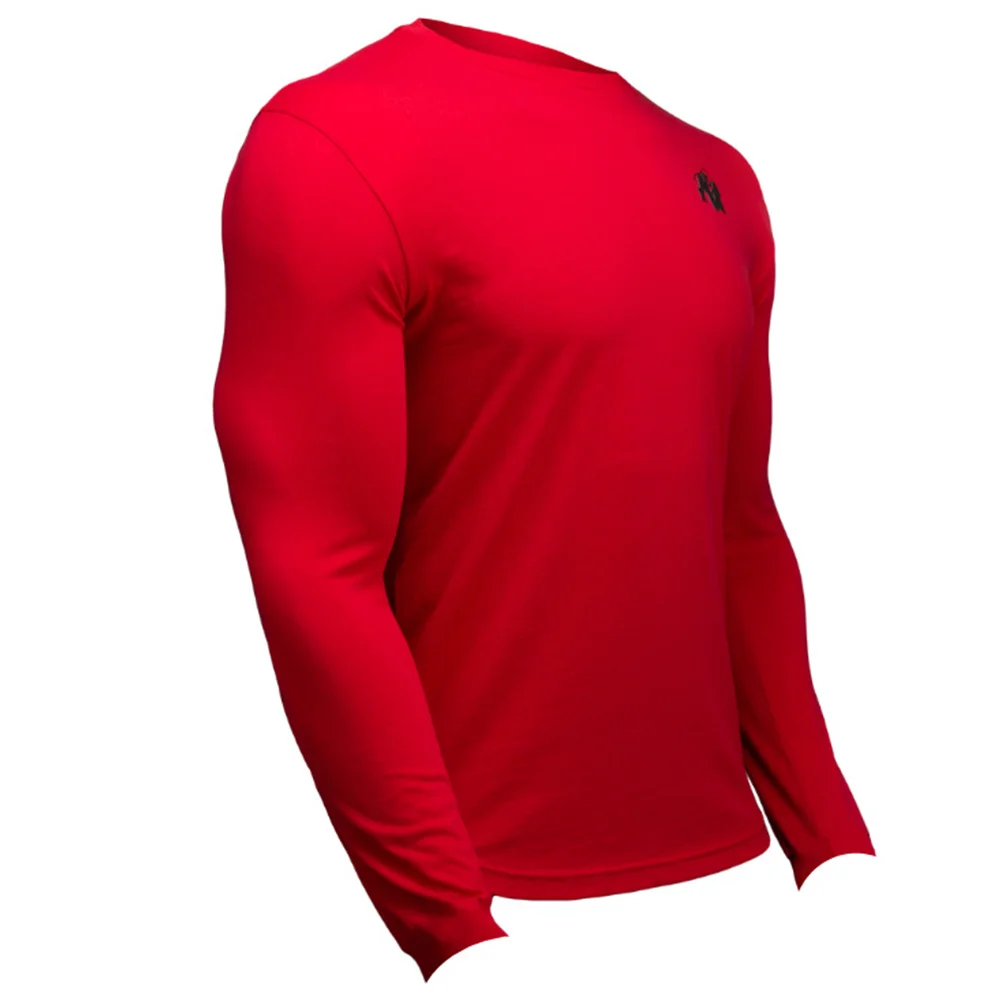 Фитнес Спортивная футболка с длинным рукавом для мужчин Спортзалы, бодибилдинг спортивные лосины хлопковая Футболка с принтом мужские осенние повседневные футболки одежда