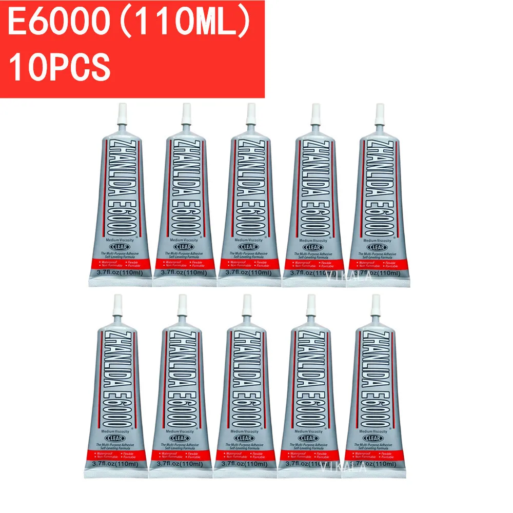 

10PCS Industrial Liquid E6000 Super Glue Strong Adhesive For Diy Diamond Painting Cloth Metal Fabric Rhinestones Crystal Glass