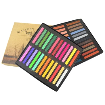

Hot sale 12/24/36/48 Colors Chalk Easy Use Painting Chalk Set Stick Toner Hair Dye Students Bright Color Drawing Line Pastel