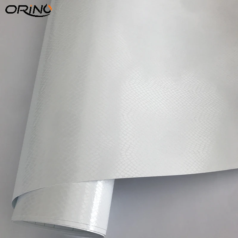 White Snake Skin Vinyl Wrap Sticker-3