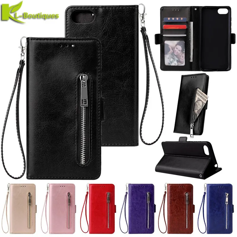 

Huawei Y5 Lite 2018 Case on for Fundas Huawei Y5 Lite 2018 DRA-LX5 Y5Lite 2018 Cover Luxury Classic Zipper Wallet Phone Cases