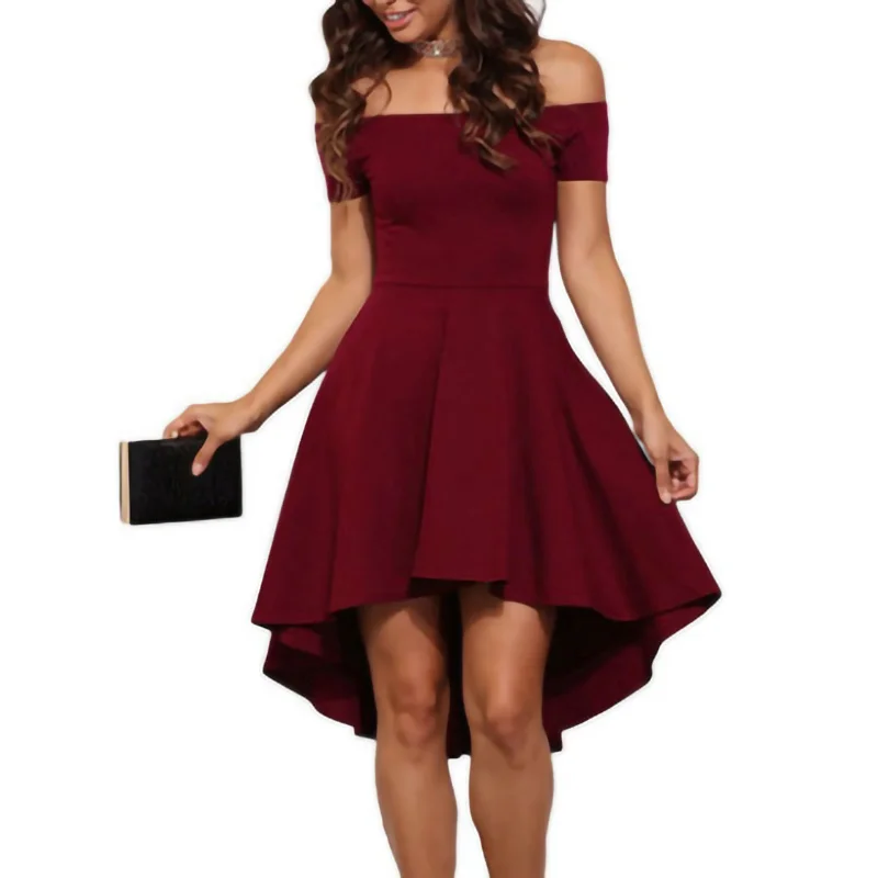burgundy summer dress