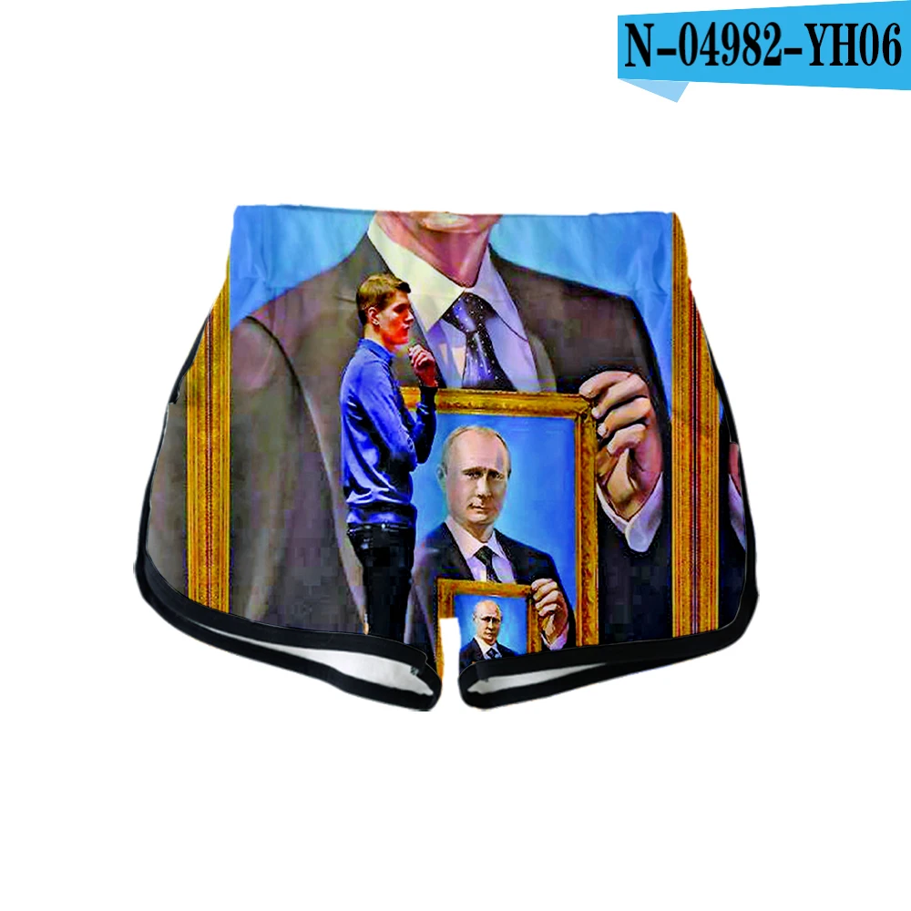 Putin Print Sport Shorts Sexy Women Fashion Popular Casual Harajuku Shorts Skinny Hot Sale - Color: picture color