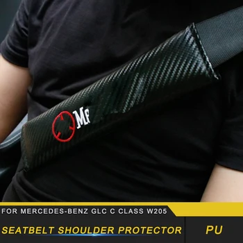 

Leather Safety Seat Belt Padding Cover Pad Strap for Mercedes Benz GLA CLA C117 GLC A C E Class W205 W213 W176 Auto Car