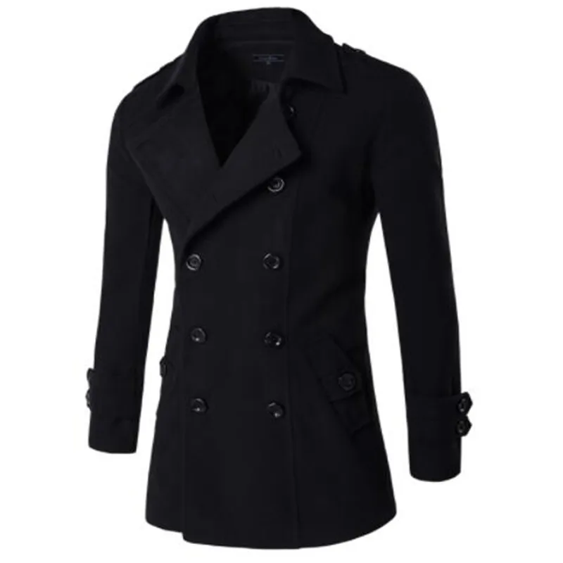 3 Осенне-зимняя мужская куртка Peacoat, мужские куртки и пальто, Мужская брендовая одежда, Chaqueta Hombre, шерстяной и смешанный мужской Тренч, M-XXL - Цвет: 3