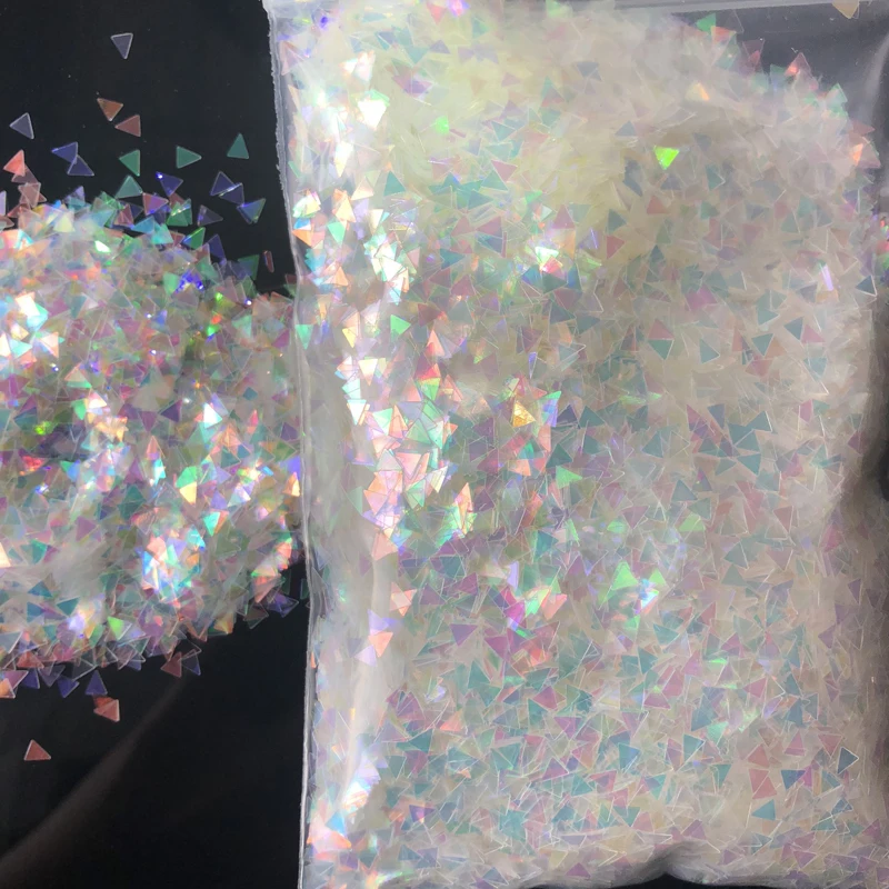 

Nail Glitter 50g Holographic AB Nail Flakes Mermaid Round/Snowflake/Star/ Paillette DIY Foil Pieces Sequins Nail Art Decor WW-2T