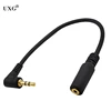 1pcs Gold 3.5mm 3 Pole TRS Right Angled Audio Stereo Male To Female Extension Black Cable 15cm ► Photo 3/4