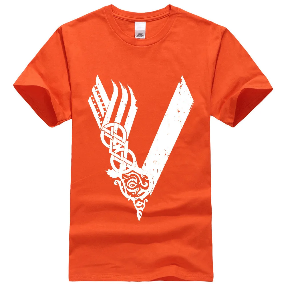 Midnite Star Vikings Odin футболка homme camisetas мужские новые футболки с коротким рукавом модная одежда для викингов для мужчин harajuku - Цвет: orange5
