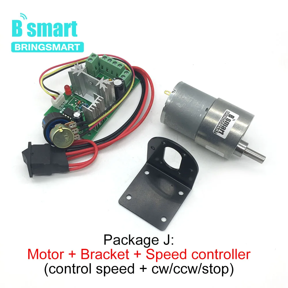Bringsmart JGB37 3530 12В маленький DC мотор редуктор 24В коробка передач Реверсивные