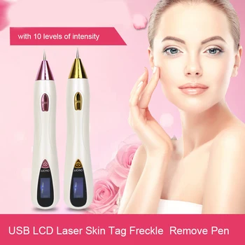 

LCD Plasma Pen LED Lighting Laser Tattoo Mole Removal Machine Face Care Skin Tag Removal Freckle Wart Dark Spot Remover With Box