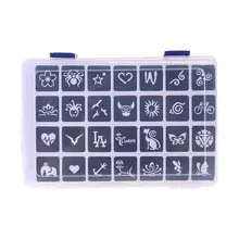 24 Цвета Блеск порошок татуировки комплект макияж ногти искусство боди живопись аксессуары