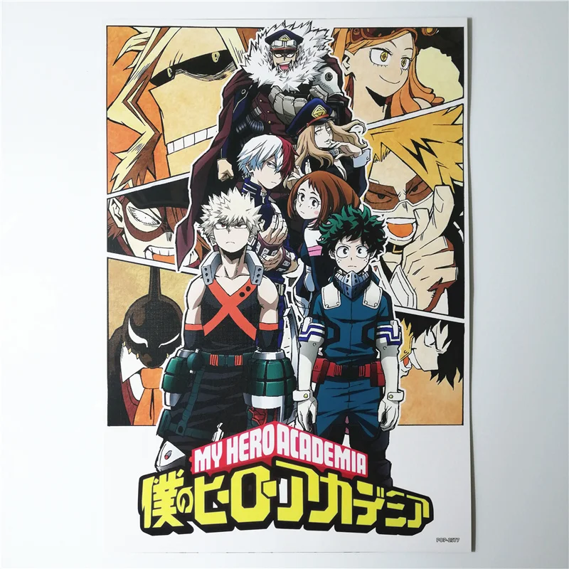 8*(42x29 см) My Hero Academy плакаты аниме плакаты настенные наклейки DEKU BAKUGO Shoto