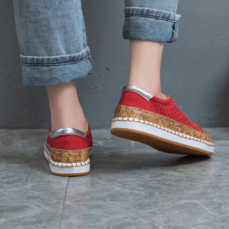 Puimentiua Sneakers Women Vulcanize Shoes Casual Breathable Shoes Female Soft Leather Flats Ladies Sneakers